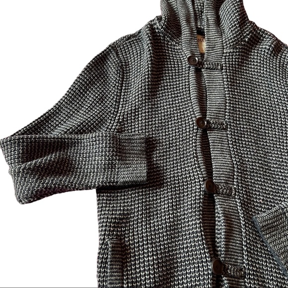 Hollister Gray Tones Hooded Cardigan Sweater size Large - Picture 6 of 8